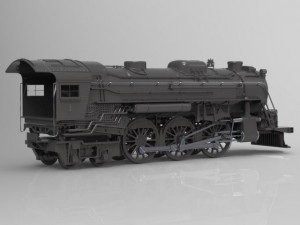 steam locomotive 264 Model 3D