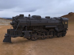 steam locomotive 264 Model 3D