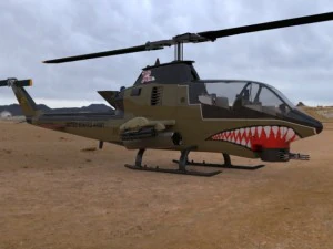 ah1 cobra helicopter 3D Model