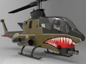 ah1 cobra helicopter 3D Model