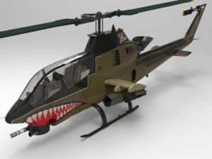 ah1 cobra helicopter 3D Model