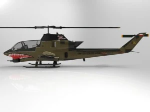 ah1 cobra helicopter 3D Model