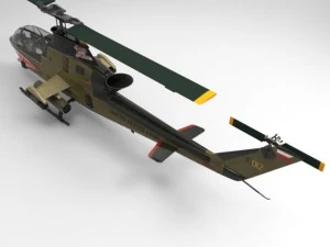 ah1 cobra helicopter 3D Model