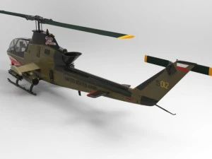 ah1 cobra helicopter 3D Model