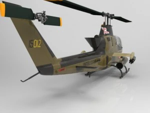 ah1 cobra helicopter 3D Model