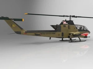 ah1 cobra helicopter 3D Model