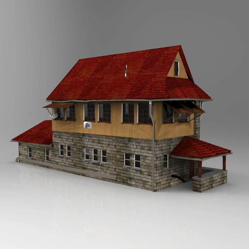 darmstadt station 3D Model .c4d .max .obj .3ds .fbx .stl .blend 