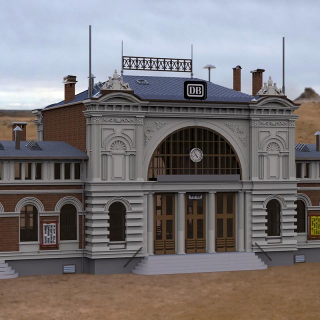 bonn station Model 3D .c4d .max .obj .3ds .fbx .stl .blend 