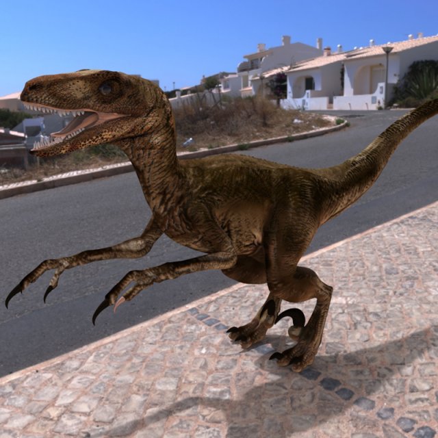 deynonichus Modello 3D .c4d .max .obj .3ds .fbx .stl .blend 
