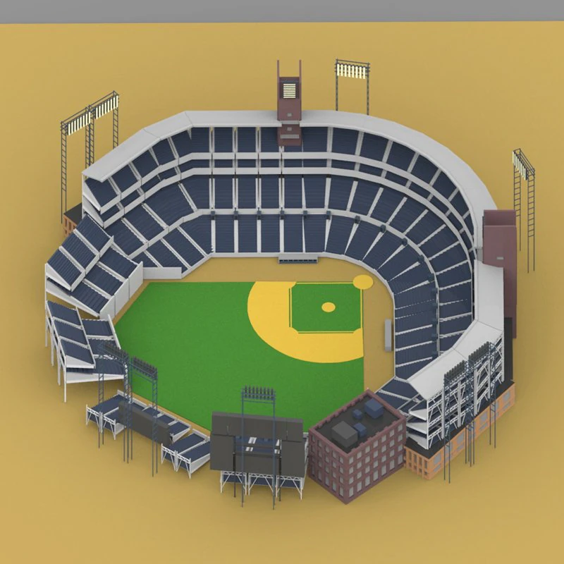 petco park 3D Model .c4d .max .obj .3ds .fbx .stl .blend 
