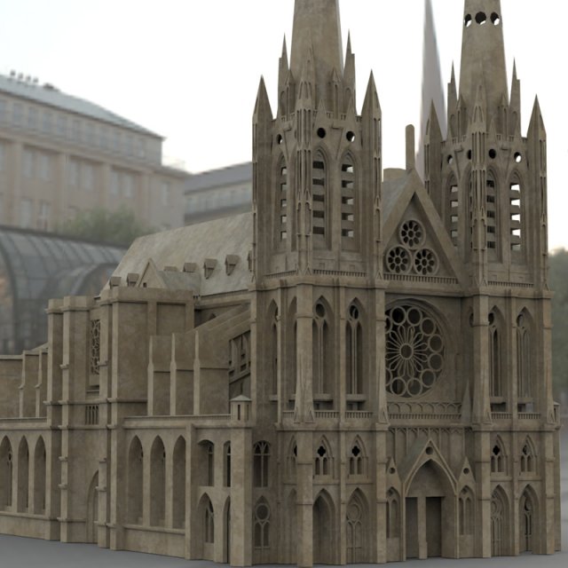 clermont cathedral Modelo 3D .c4d .max .obj .3ds .fbx .stl .blend 