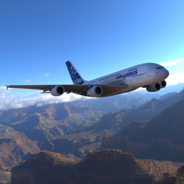 airbus a380 3D Model .c4d .max .obj .3ds .fbx .stl .blend 