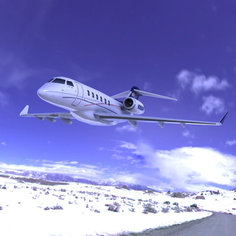 bombardier challenger 300 3D Model .c4d .max .obj .3ds .fbx .stl .blend