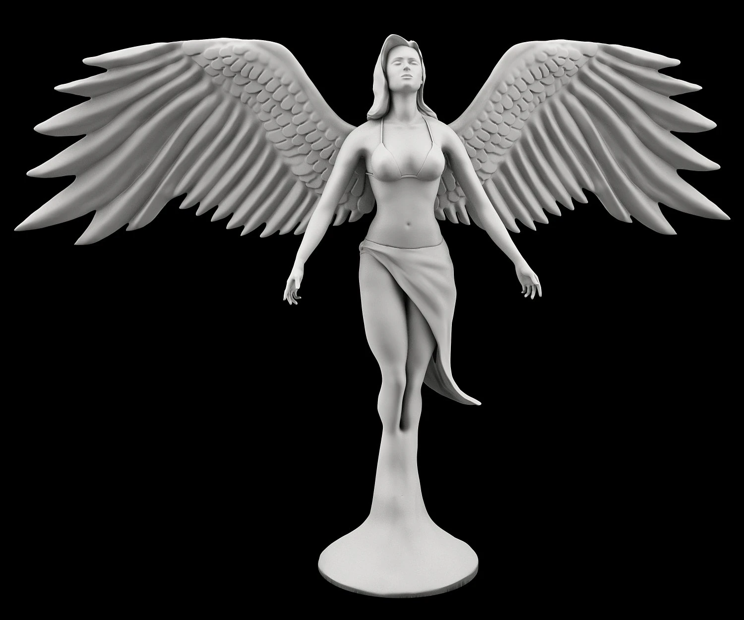 angel 3D Model .c4d .max .obj .3ds .fbx .stl .blend 