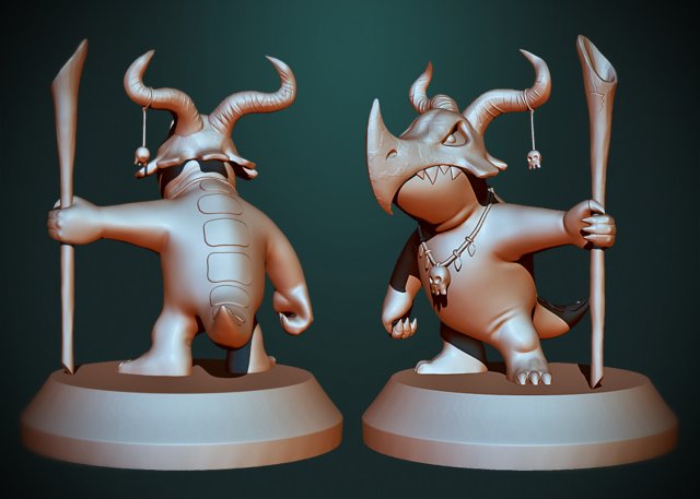 dinozavrik 3D-Modell .c4d .max .obj .3ds .fbx .stl .blend 