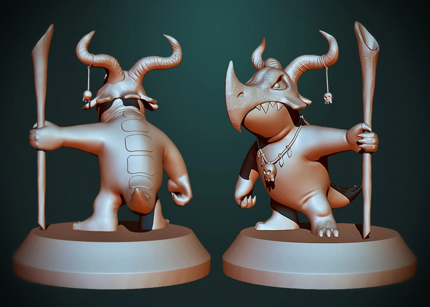 dinozavrik 3D Model .c4d .max .obj .3ds .fbx .stl .blend 