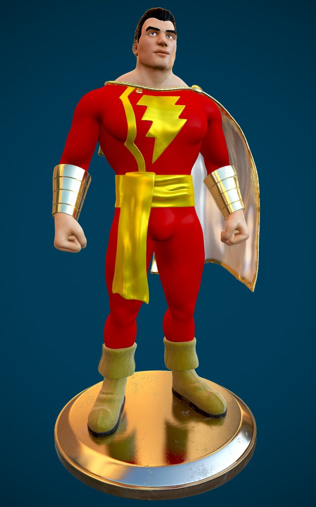 captain marvel Modelo 3D .c4d .max .obj .3ds .fbx .stl .blend 