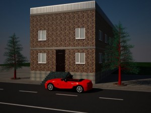 business centre and bmw z4 3D Model