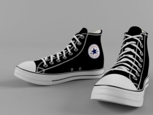 gumshoes converse clothes shoes classic punk 3D in 3DExport