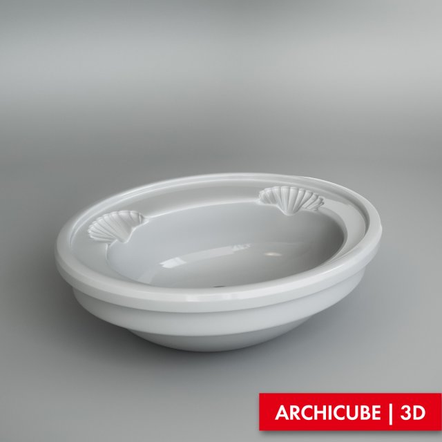 washbasin 3D Model .c4d .max .obj .3ds .fbx .stl .blend 