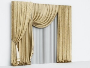 curtains silk 3Dモデル