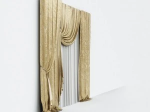 curtains silk 3D Model