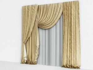 curtains silk 3D 模型
