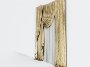 curtains silk 3D 模型
