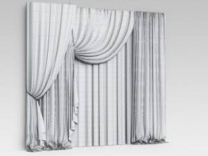 curtains silk 3D 模型