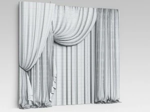 curtains silk 3D Model