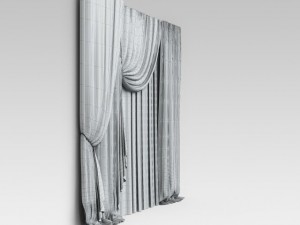 curtains silk 3D 模型