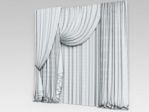 curtains silk 3D 模型