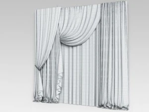 curtains silk 3D Model