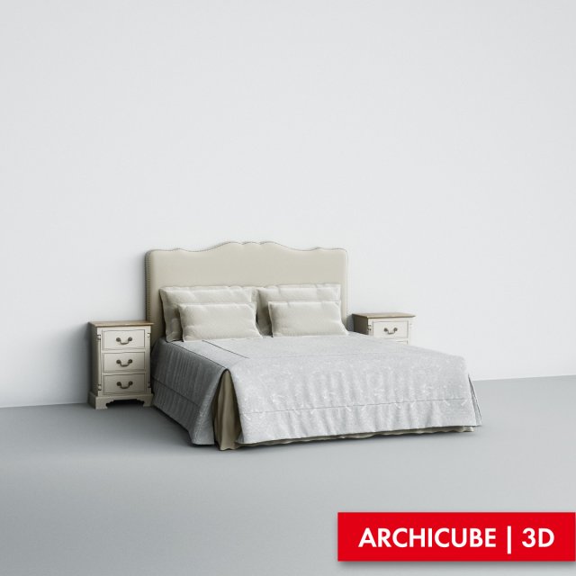 bed Model 3D .c4d .max .obj .3ds .fbx .stl .blend 