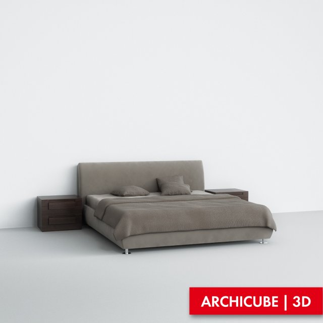 photorealistic bed Modelo 3D .c4d .max .obj .3ds .fbx .stl .blend 