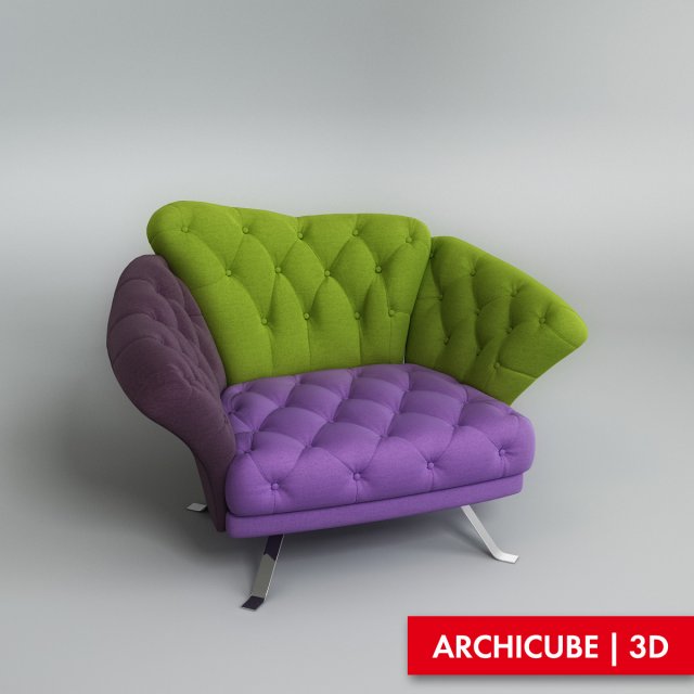 armchair il loft 3D मॉडल .c4d .max .obj .3ds .fbx .stl .blend 