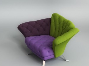armchair il loft 3D मॉडल