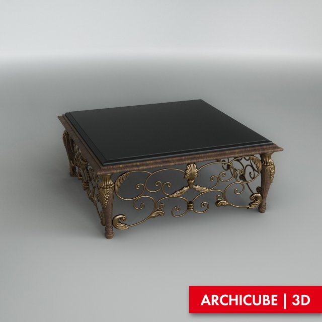 classic table 3D Модель .c4d .max .obj .3ds .fbx .stl .blend 
