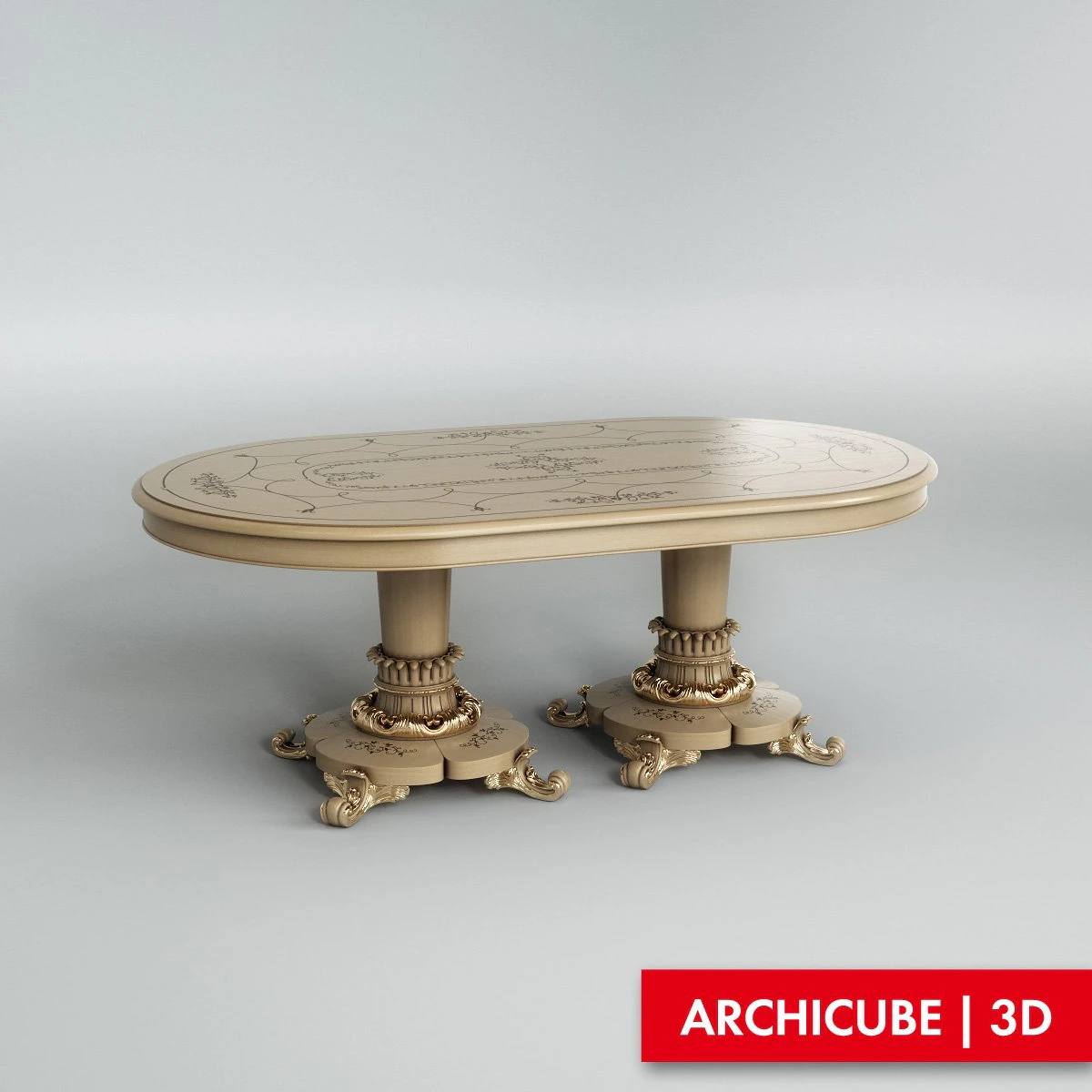 стіл 3D Модель .c4d .max .obj .3ds .fbx .stl .blend 