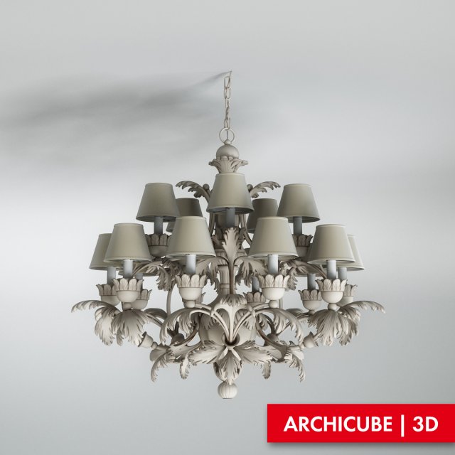 cellini art1245p chandelier 3D 模型 .c4d .max .obj .3ds .fbx .stl .blend 