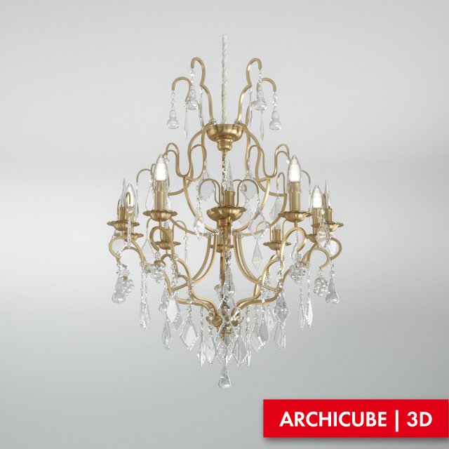 chandelier luster ceiling lamp bulb light Model 3D .c4d .max .obj .3ds .fbx .stl .blend 