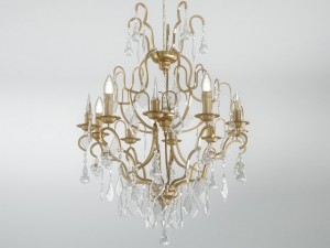 chandelier luster ceiling lamp bulb light Model 3D