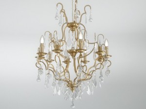 chandelier luster ceiling lamp bulb light Model 3D