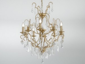 chandelier luster ceiling lamp bulb light Model 3D