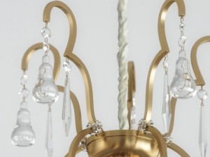 chandelier luster ceiling lamp bulb light Model 3D