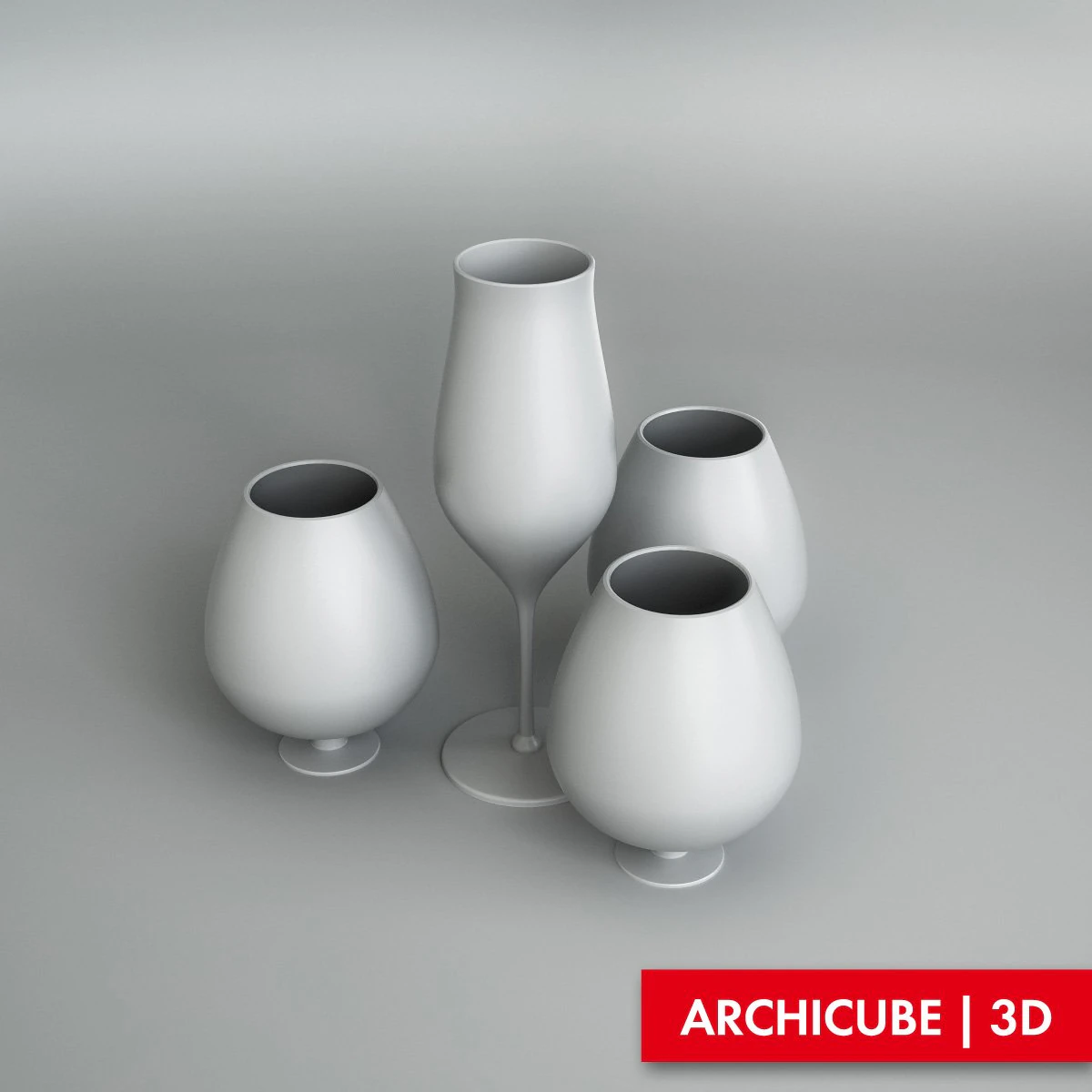 vase set 3D Model .c4d .max .obj .3ds .fbx .stl .blend 