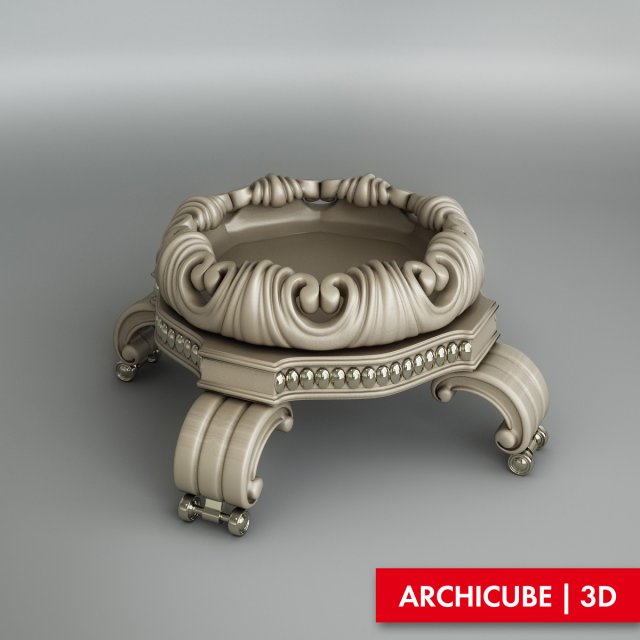 pedestal for flowers 3D Model .c4d .max .obj .3ds .fbx .stl .blend