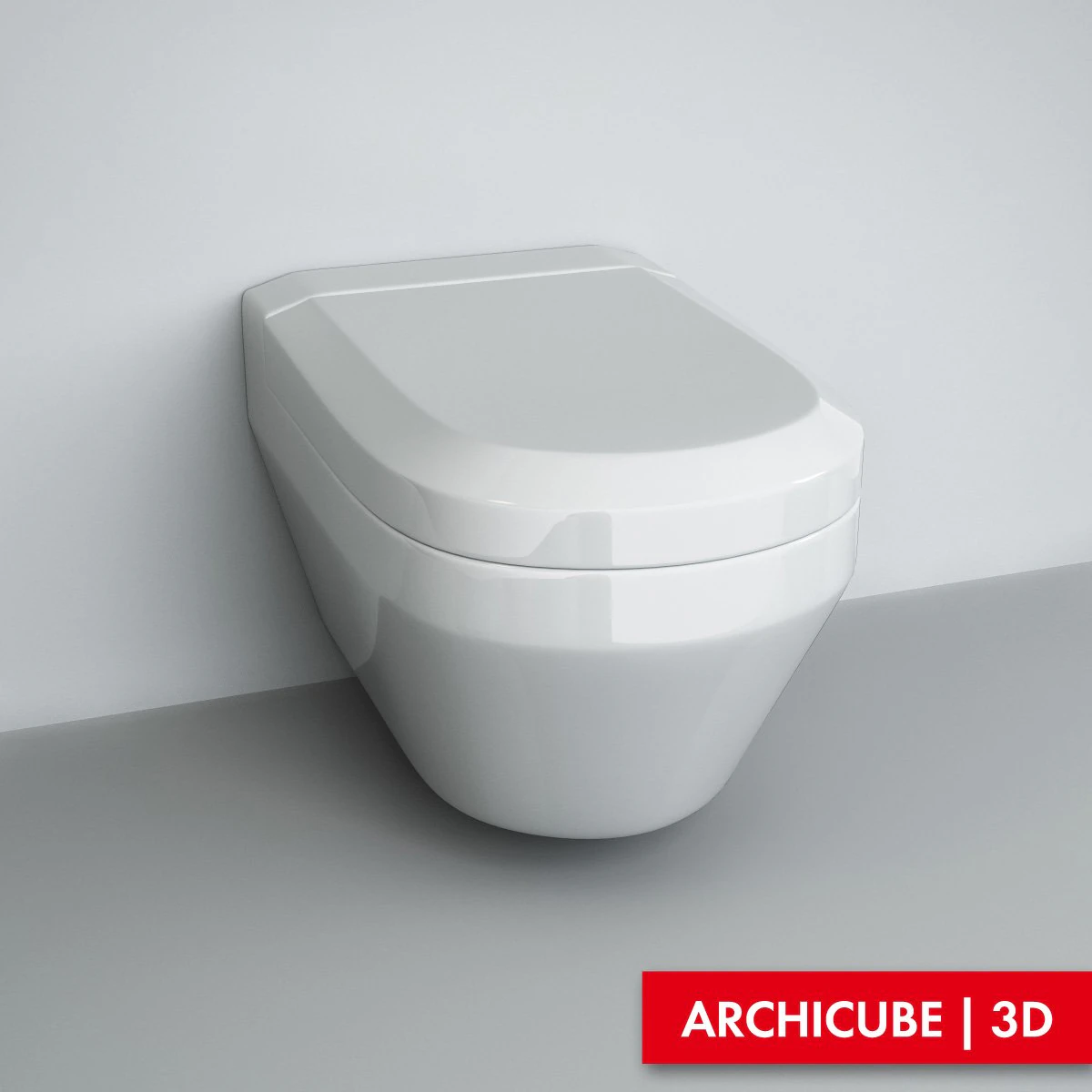 wallmounted wc 3D Model .c4d .max .obj .3ds .fbx .stl .blend 