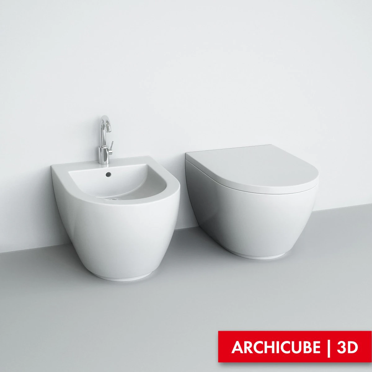 toilet wc  bidet 3D Model .c4d .max .obj .3ds .fbx .stl .blend 