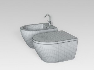 toilet wc  bidet 3D Model